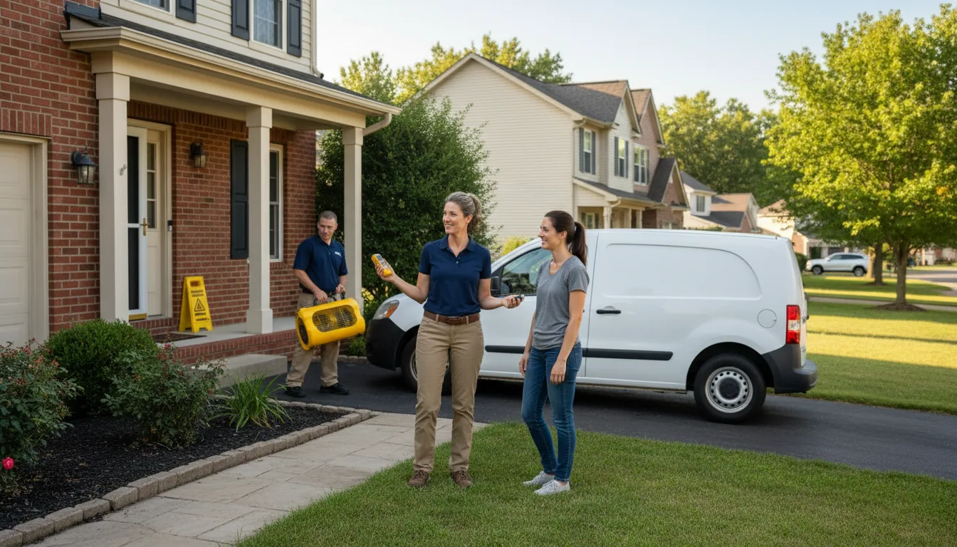 Residential water damage restoration in Lovington, IL